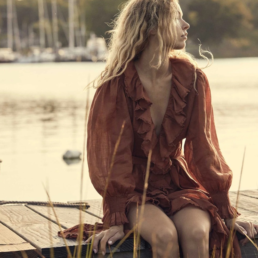 Doen Nadia Dress Burled Redwood XXS